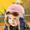 Casquettes Chapeaux Mignon bébé hiver chapeau infantile pilote casquette tout-petits cool bébé garçons filles enfants hiver chaud enfants tricoté chapeaux casquette pour 0-48 mois 231202