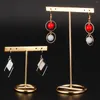 Jewelry Pouches 2 Pcs Stud Earring Organizer Metal Display Stand Exquisite Shelves T-shaped Racks Brackets Storage Creative Stands Miss