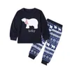 Familjsmatchande kläder Julpyjamas Set Kids Boys Mom Girl T-shirt Pants Nightwear Xmas Nyår PJS LJ201111 Drop Delivery Baby DHZSA