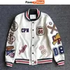 Men's Jackets Leather Jacket Men Motorcycle Luxury Designer Embroidery Short Biker Baseball Jackets Y2k Streetwear Winter Bomber Coat White 231202