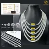 Bijoux Hip Hop pas cher, certificat Gra S925 Sterling 3mm 4mm 5mm 6.5mm Vvs d couleur diamant Moissanite chaîne de Tennis collier