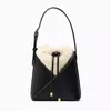 Evening Bags Luxury Fur Drawstring Bucket Bag Fashion Faux For Women Handbag Winter Soft Plush Shoulder Black Phone Armpit Tote