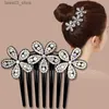 Copricapo Accessori per capelli Tre fiori strass Donna Artiglio per capelli Copricapo Casual La pettine Artiglio Fermaglio per capelli Hairwear Moda Accessori per capelli per ragazze Q231204