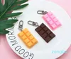 Keychains Lanyards Nya matnyckelkedjor Desserter Choklad söta nyckelringar för män Kvinnliga vän Present Bilväska hängande barn