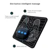 Foot Massager Electric TENS EMS Pulse Mat Remote Control Pain Relief Health Care Folding Pad Acupuncture Therapy Relax Feet 231202