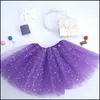 Gonne Nato Tutu infantile Moda Filato netto Paillettes Stelle Neonate Gonna principessa Costume di Halloween 11 colori Bambini Pizzo 30 pezzi 109 Gocce Dhudb