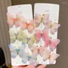 Accessoires pour cheveux 6 pièces/ensemble, épingles à cheveux papillon colorées, Clips de dessin animé pour femmes et filles, Barrettes à la mode