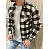 Camicie casual da uomo TPJB Plaid a maniche lunghe per abiti firmati di lusso sociali da uomo Camicia di moda classica uomo hawaiana alla moda elegante