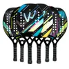 Теннисные ракетки Профессиональные 3K углеродное волокно Пляжная теннисная ракетка Мужчины Женщины Высококачественная ракетка с шероховатой поверхностью с чехлом для сумки 231201