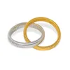 Vente en gros de bracelets en or à double anneau à la mode en acier inoxydable pour le commerce extérieur, personnalisés, simples et cool, bijoux rétro en acier titane