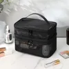 Bolsas de cosméticos Estojos Bolsa de cosméticos feminina Malha transparente Ideal para kit de maquiagem e produtos de higiene pessoal para vendas de viagens Sucesso Bolsa organizadora de maquiagem 231202