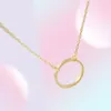 Pingente de círculo simples colar Eternity colar karma infinito prata ouro minimalista jóia colar Dainty círculo 5674833