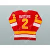 Personnalisé 1976-77 WHA MINNESOTA FIGHTING SAINTS BILL BUTTERS 2 JERSEY DE HOCKEY NOUVEAU Top cousu S-M-L-XL-XXL-3XL-4XL-5XL-6XL