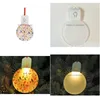 Decorações de Natal 2,76 polegadas sublimação redonda ornamentos de luz acrílica com corda vermelha sem ornamento de árvore de bateria B1103 Drop Del Dhmwv