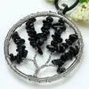 Pendant Necklaces 100-Unique 1 Pcs Silver Plated Wire Wrap Lapis Lazuli Tree Of Life Plant Amethysts Garnet Stone Jewelry