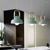 Lâmpadas pendentes Nordic Loft LED Lustre de Ferro Forjado Macaron Sala de Jantar Quarto Casa Interior Cozinha Iluminação Luminárias