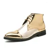 Bottes en cuir pour hommes, bout pointu, Oxfords, robe formelle, chaussures de mariage, de styliste