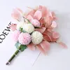 Decorative Flowers Dandelion Holding Eucalyptus Leaf Artificial Flower Bouquets Decoration Wedding Home Decor Floral Arrangement Fake Plant