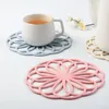 Tapetes de mesa Trivet de borracha com isolamento térmico oco vaso de flores copo acessórios de silicone