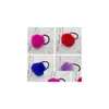 Hårtillbehör Lady Girl Faux Fluffy Ball Pom Scrunchies Pompon elastisk hästsvanshållare Rope slipsar bobbles 100 st droppleverans P DHFGJ