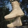 Laarzen 2023 Trend Heren Outdoor Wandelen Dikke Zolen Training Militaire Woestijn Hoge Schoenen