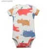 衣料品セット5pcs/lot bayboys girls bodysuits 100％綿の半袖子供服