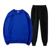 Herren-Trainingsanzüge, Herren-Sweatshirt-Hosen-Set, Activewear, 2-teiliger Trainingsanzug mit O-Ausschnitt, elastischer Taille für das Training