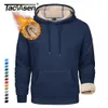 Heren Hoodies Sweatshirts TACVASEN Dikker Fleece Hoodies Mannen Lente Winter Casual Hoodie Sweatshirts Kapmantel Mannelijke Oversized Trui Herenkleding 231201