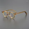 Sonnenbrillenrahmen Hohe Qualität Retro Runde Brillengestell Männer Frauen Dickes Acetat Myopie Rezeptbrillen Handgefertigte Vintage Optische