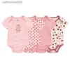 Ensembles de vêtements Fetchmous 4 pcs/lot unisexe dessin animé bébé garçon fille body mignon 100% coton nouveau-né vêtements bébé vêtements 0 à 12 mois L231202