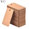 100Pcs Kraft Paper Blank Jewelry Display Card Cardboard Earring Package Hang Tag Card Brown 5 X 9cm238U