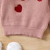 Ensembles Infantile Bébé Filles Vêtements À Tricoter Enfants Saint Valentin Chandails À Manches Longues Coeur Broderie Pulls Jumper Tops Pour Tout-petit 231202