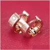 Серьги-гвоздики из титановой стали 18K Love для женщин. Изысканное простое модное кольцо с бриллиантом C. Женские серьги, ювелирные изделия в подарок с сумкой. Доставка Otjuw