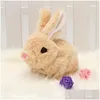 Electronic Pet Toys New Design Soft Cute Interactive Teddy Electric Rabbit Doll Stuffed Animal Plush Toys Drop Delivery Toys Gifts Nov Dhmlf