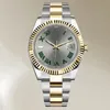 Nowy 2023 Zupełnie nowy łańcuch ze stali nierdzewnej Fashion Gold Watch Women Mens zegarki kwarcowe 31 mm zegarki mechaniczne automatyczne pary styl Montre reloj Mujer 41 mm