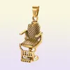 Hip Hop Rock Titanium Stainless Steel Barbershop Sofa Chair Pendants Necklace for Men Barber Jewelry Gold Color 20092898267027307036