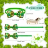 Köpek giyim 100pcs Bowtie St Patrick's Day Pet Malzemeleri Cat Bow Tie Kravatları Beyaz Yeşil Bows Bowties Köpekler