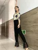 Scene Wear Latin Dance Clothes Ballroom Topp Black Spets Pants Women Practing Clothing Tango Show Waltz Costume BL1166