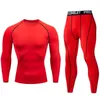 Herrspårar Herrarna Running Set Gym Jogging Thermo Underwear XXXXL Second Skin Compression Fitness MMA Rashgard Male Quick Dry Track Suit 231202