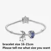 Hot 925 Silver Charm Bracelets for Women Fashion Designer Jewelry Gift Diy Fit Pandoras Bracelet Best Girl Friends Charm Trio Set with Original Box Wholesale C2OU