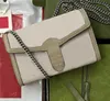 10A Designerväska Luxury Chain Bag Classic Bling Handväska för kvinnor Vintage Ladies Brown White Leather Handväska axelväska crossbody lady väska timglasväska