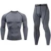 Herrspårar Herrarna Running Set Gym Jogging Thermo Underwear XXXXL Second Skin Compression Fitness MMA Rashgard Male Quick Dry Track Suit 231202