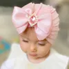 キャップ帽子かわいい輝くラインストーンボウノット幼児インディアンハットソフトスキンに優しい綿の女の赤ちゃんキャップターバンファッションハンドメイドボウズヘッドウェア231202