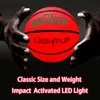 Wsparcie nadgarstka LED Basketball Light Up Bright Streetball klasyczny rozmiar 7 Luminous świecące na prezent urodzinowy 231202