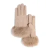 Luvas sem dedos Moda Mulheres Luvas Outono Inverno Cashmere Quente Mitts Dedo Completo Mittens Mulheres Esporte Ao Ar Livre Feminino Luvas Tela 231201