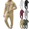 Tute da uomo Brand Tech Fleece 2 pezzi Felpa con cappuccio Stretch Training Wear Jacquard Piccoli quadretti Cappotto Pantaloni sportivi Set sportivo