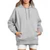 Dameshoodies Oversized fleece Casual drop lange tuniek Dameshoodie met rits Sweatshirts Sweatshirtjurk Dames