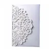 Greeting Cards 50pcs Laser Cut Wedding Invitation Card Covers Customize Favors Business Greeting RSVP Card Wedding Decoration Party Supplies 231202