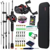 Fishing Accessories Sougayilang Baitcasting Rod and Reel Combo 5Section 72 1 Gear Ratio Full Kit for Bass Carp 231202