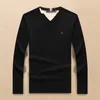 Maglione da uomo di lusso autunno e inverno per il tempo libero maglione multicolore da uomo a maniche lunghe slim fit lavorato a maglia pullover con scollo a V lavorato a maglia abbigliamento da uomo caldo